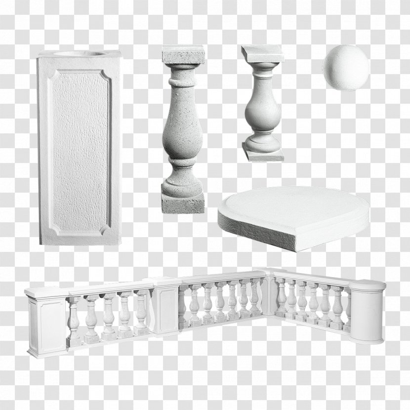 Baluster Stairs Concrete Marble - System - Lustre Transparent PNG