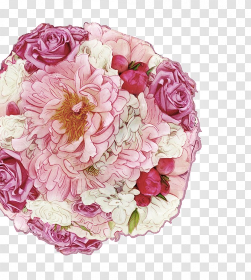 Garden Roses Cut Flowers Floral Design Centifolia - Flower Bouquet Transparent PNG