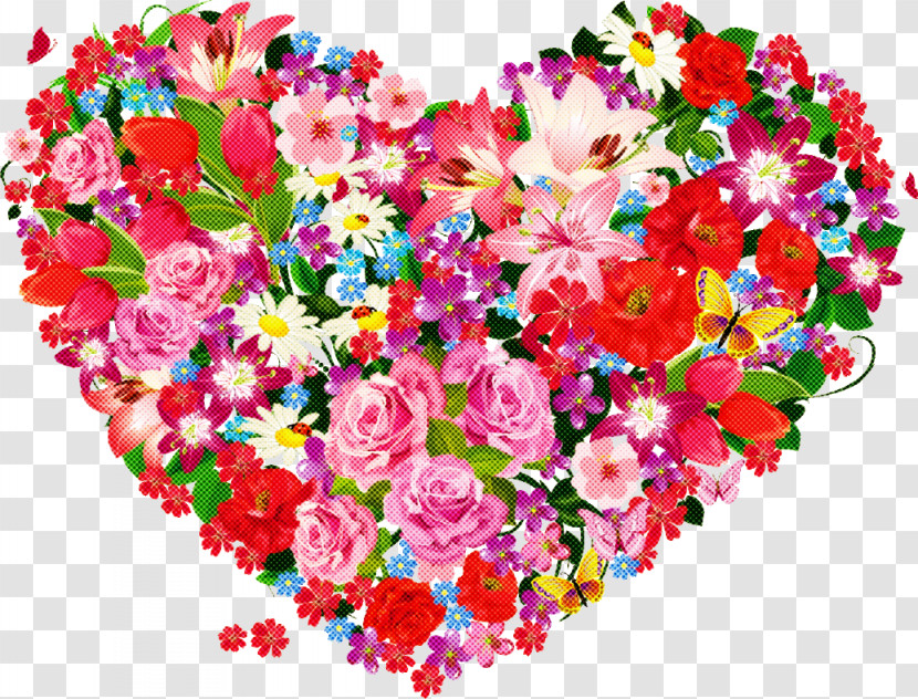 Flower Heart Valentines Day Love Transparent PNG