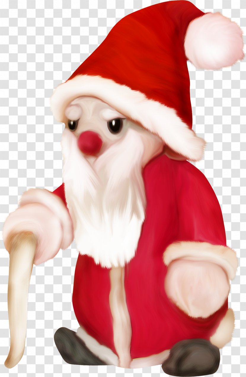 Santa Claus Christmas Ornament Figurine Character - Finger Transparent PNG