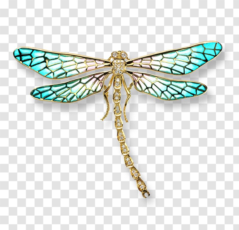 Butterfly Jewellery Vitreous Enamel Brooch Silver - Dragonflies And Damseflies Transparent PNG