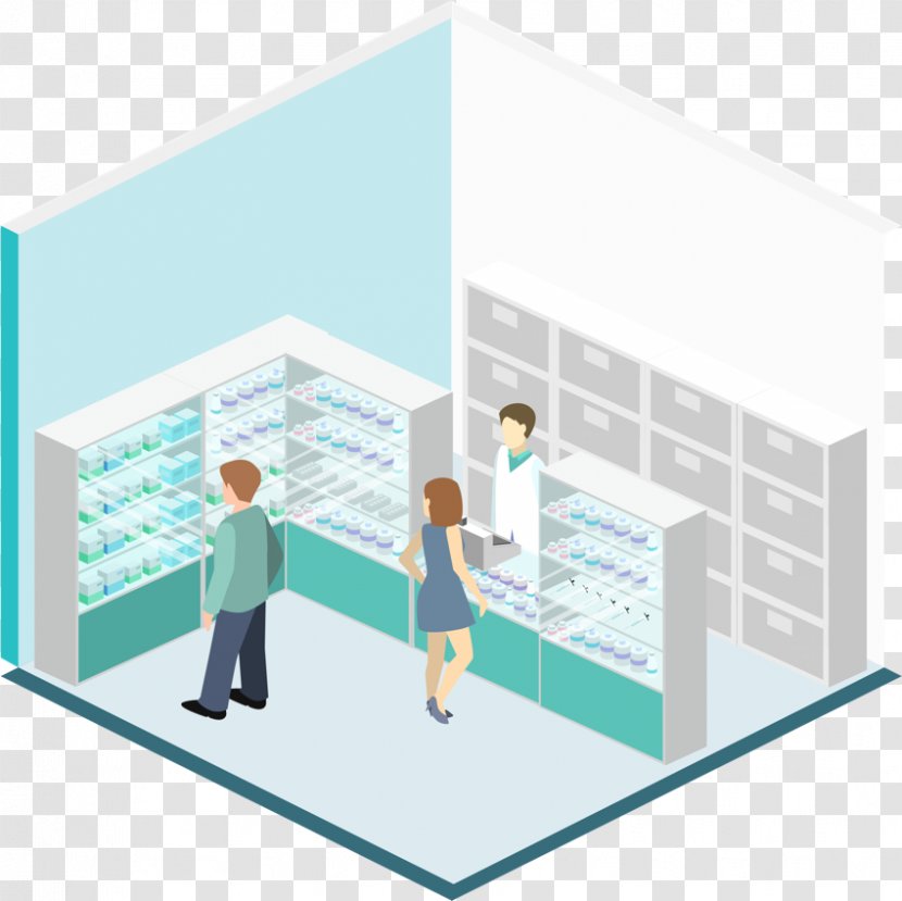 Isometric Projection Hospital Doctor's Office - Royaltyfree - Design Transparent PNG