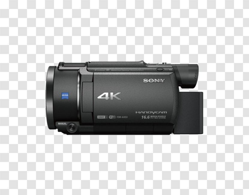 Video Cameras Sony Handycam FDR-AX53 - Camcorder - H264mpeg4 Avc Transparent PNG