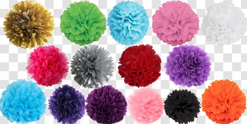 Pom-pom Paper Color Wool Flower - Woolen Transparent PNG