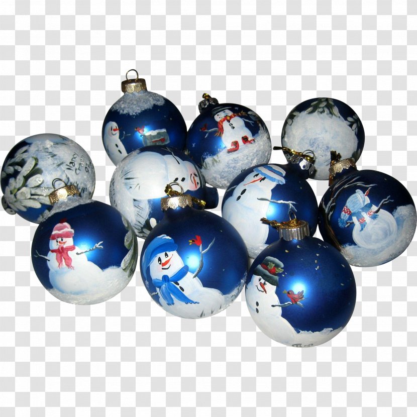 Christmas Ornament Day Decoration Snowman Image - Glass - Hand Painted Bulbs Transparent PNG