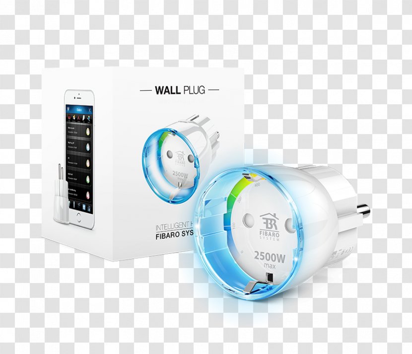 Z-Wave Fibar Group Schuko AC Power Plugs And Sockets Home Automation Kits - Wall Plug Transparent PNG