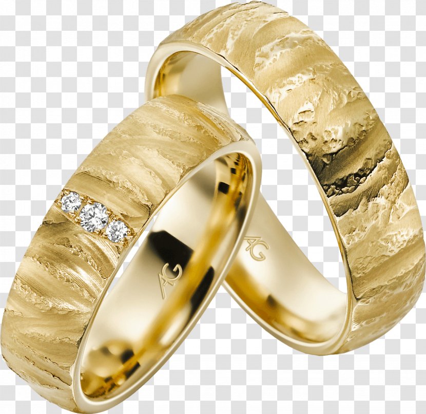 Wedding Ring Gold Geel Goud Jeweler - Rings Transparent PNG