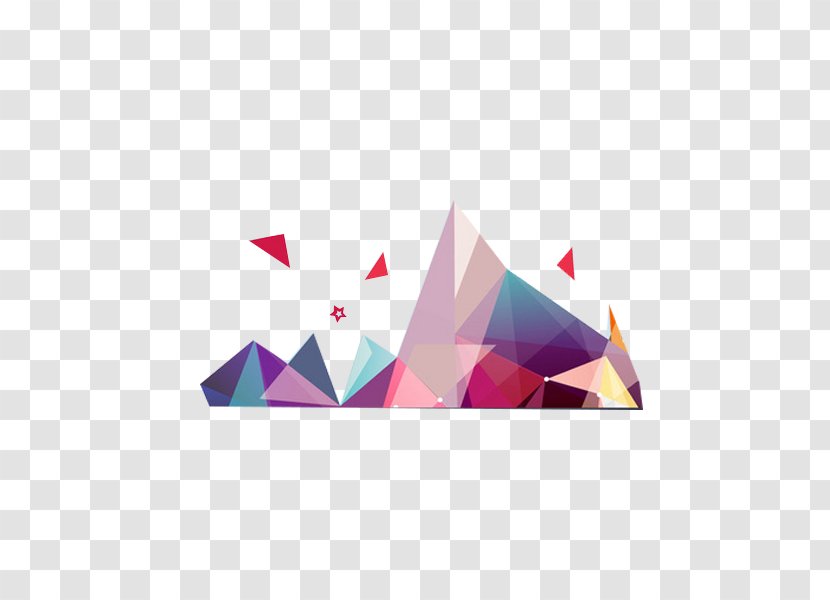 Triangle Shape Pattern - Pink - Simple Three-dimensional Transparent PNG