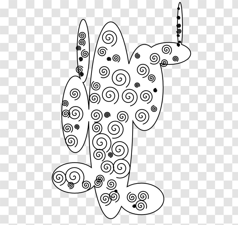 Line Art Black And White Clip - Coloring Book - Cactus Transparent PNG