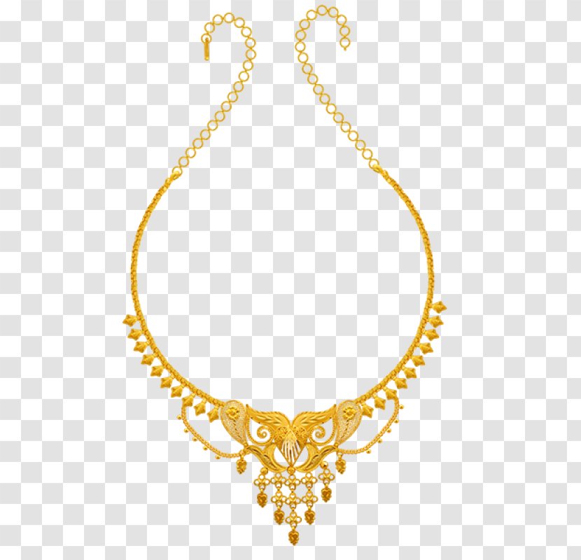 Jewellery Necklace Colored Gold Chain - Body Jewelry Transparent PNG