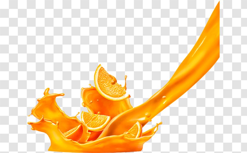 Orange Juice Milk - Heart Transparent PNG