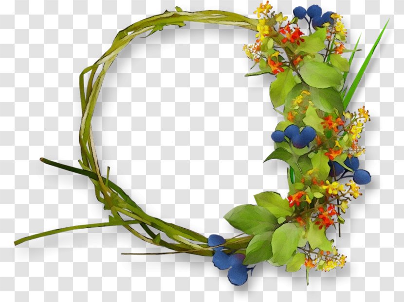 Watercolor Christmas Wreath - Headband - Crown Wildflower Transparent PNG