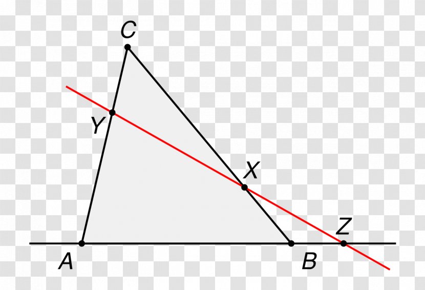 Menelaus's Theorem Triangle Point Line - Slope - Free Creative Buckle Transparent PNG