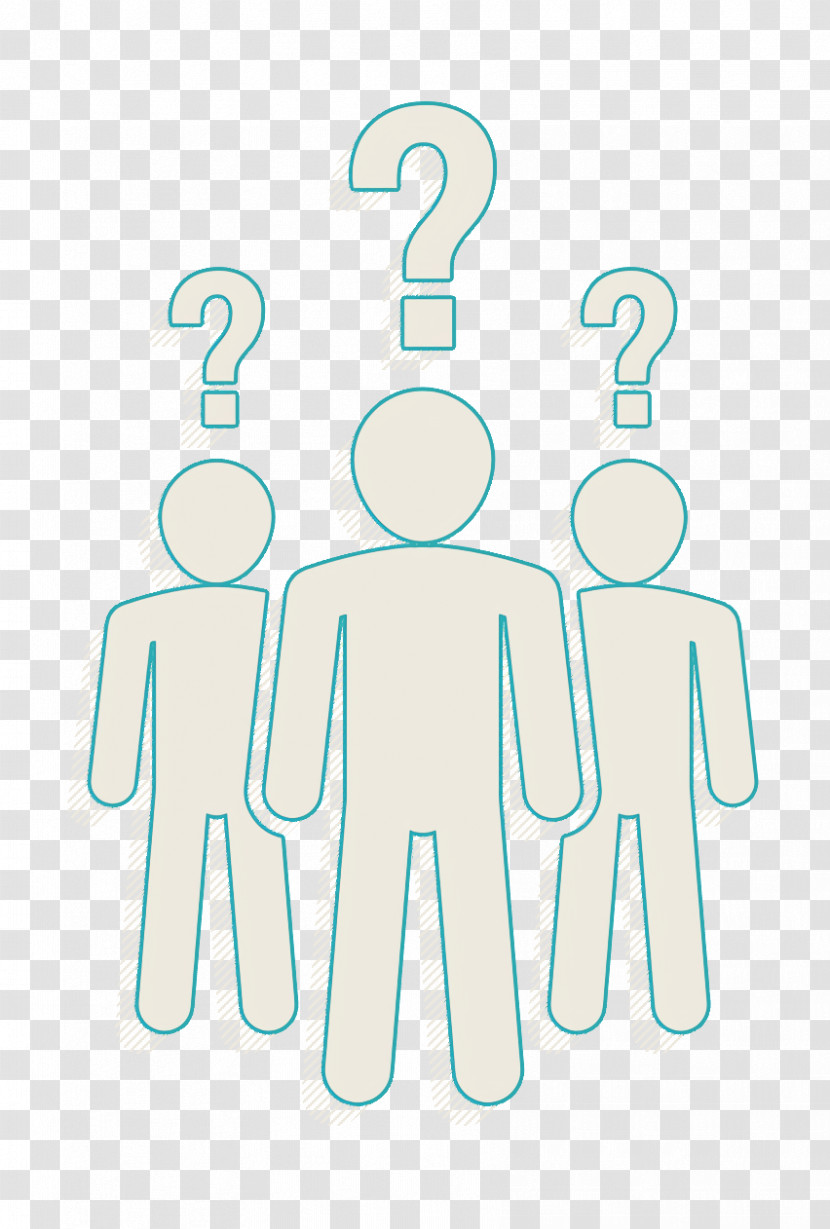 Humans Resources Icon Human Group With Questions And Doubts Icon Question Icon Transparent PNG