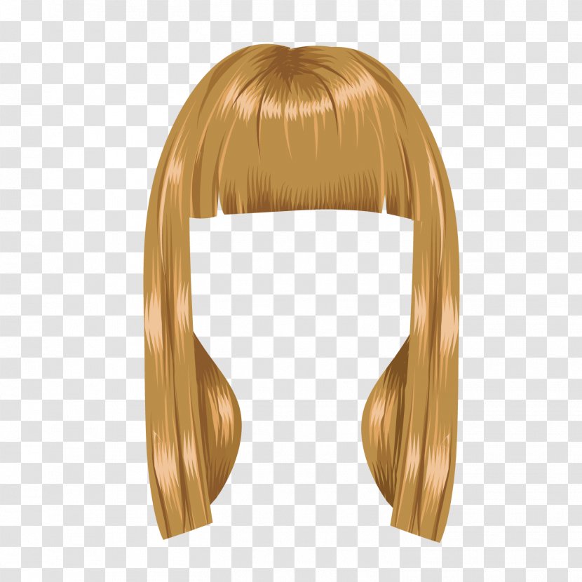 Wig Woman Hairstyle - Chestnut Transparent PNG