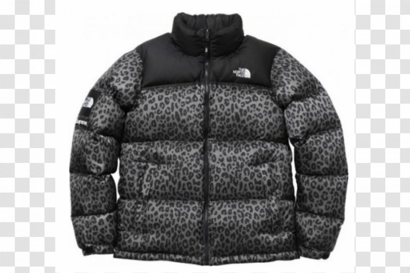 Leopard Nuptse The North Face Jacket Animal Print - Supreme Transparent PNG