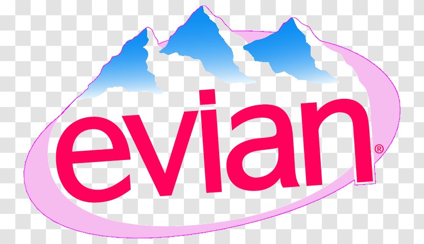 Logo Brand Font Clip Art Water - Pink M - Evian Sign Transparent PNG