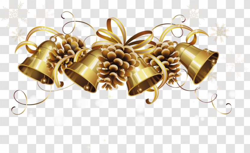 Christmas Gold Bell Clip Art - Ornament - Transparent Golden Bells Picture Transparent PNG