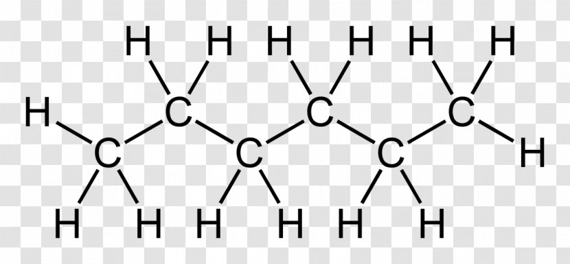 Skeletal Formula Hexane Carbon Chemical Skeleton - Watercolor Transparent PNG