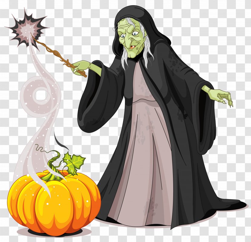 Halloween Witchcraft Clip Art - Magician - Creepy Witch Picture Transparent PNG