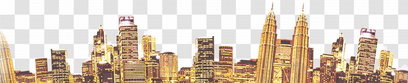 Silhouette Building City - Skyline - City, Gold, Material Taobao Transparent PNG