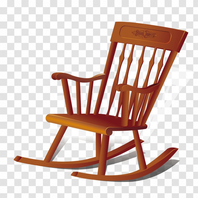 Furniture Couch Household Goods Chair - Rocking - Vector Wooden Transparent PNG