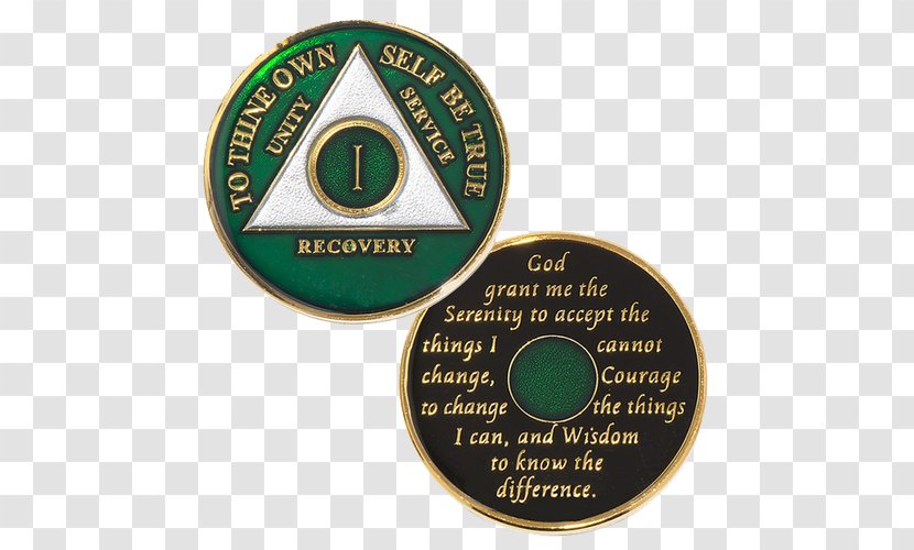 Sobriety Coin Medal Alcoholics Anonymous Alcoholism Narcotics - Label Transparent PNG