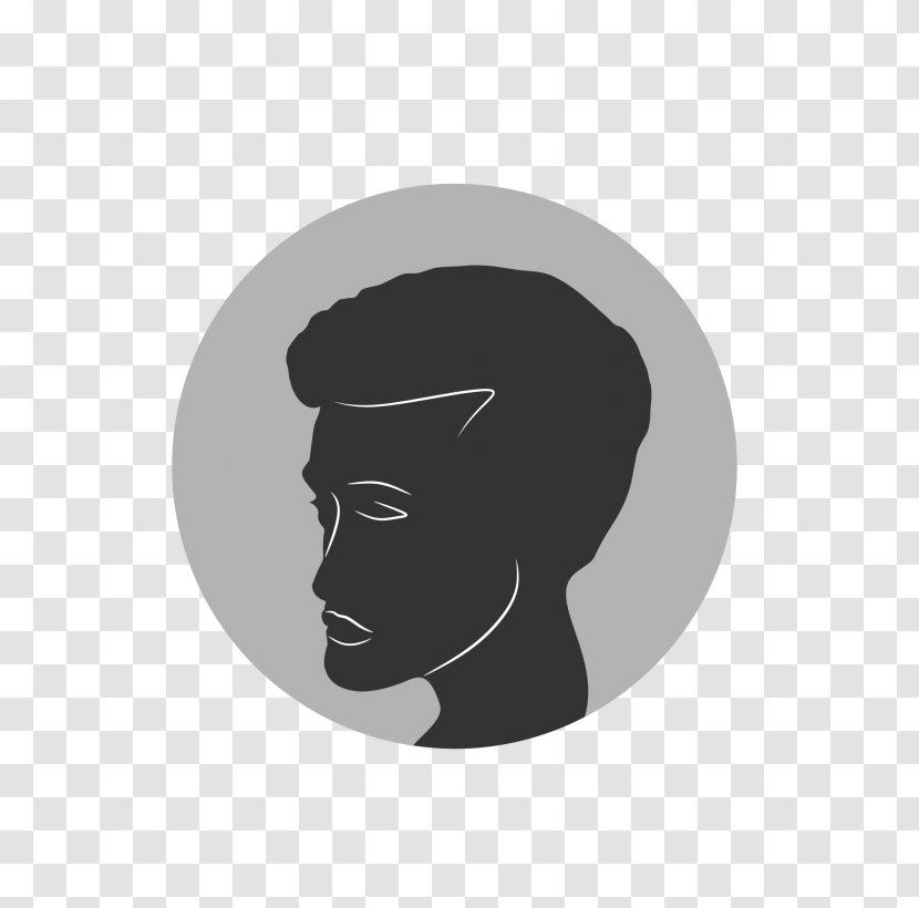 Portrait Of A Man (Self Portrait?) Silhouette Logo Font - Black Transparent PNG