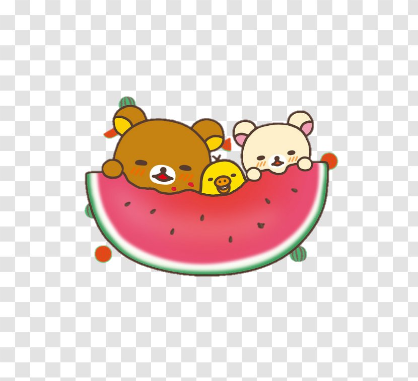 Rilakkuma Pancake Watermelon Desktop Wallpaper Kawaii - Silhouette Transparent PNG