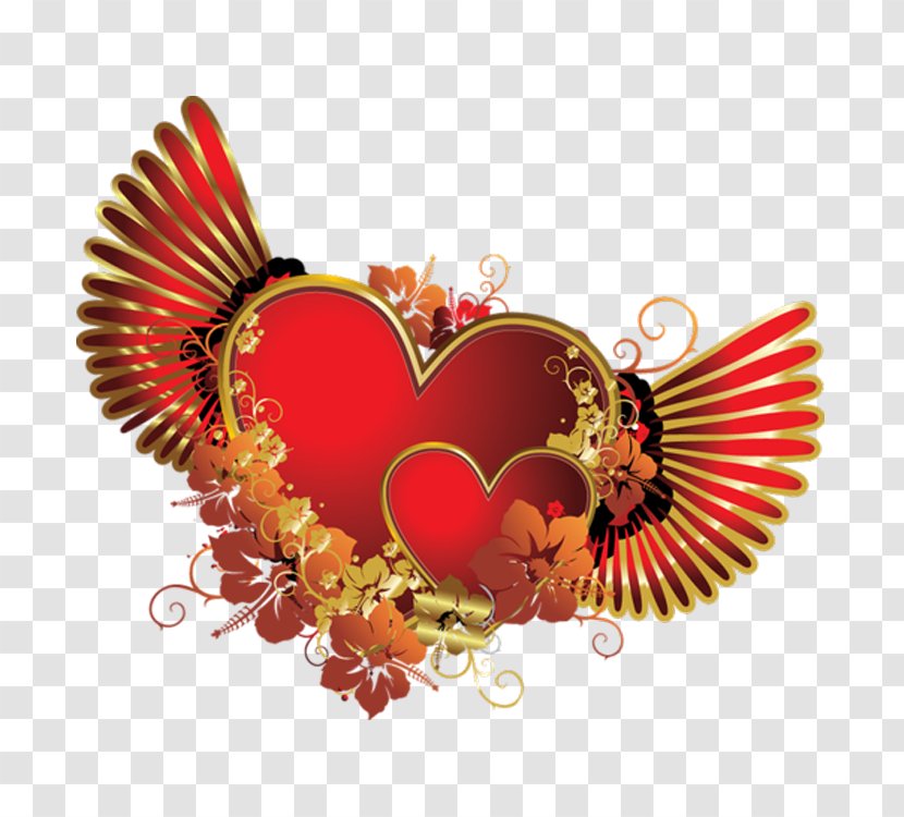Valentines Day Heart - Symbol - Flying Transparent PNG