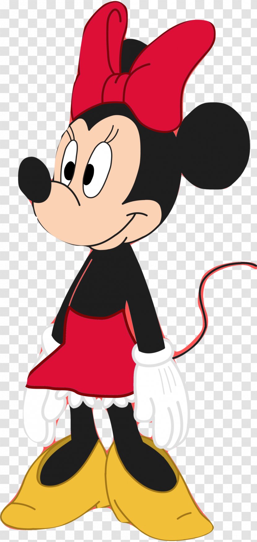 Minnie Mouse Mickey Dress Drawing - Red Transparent PNG