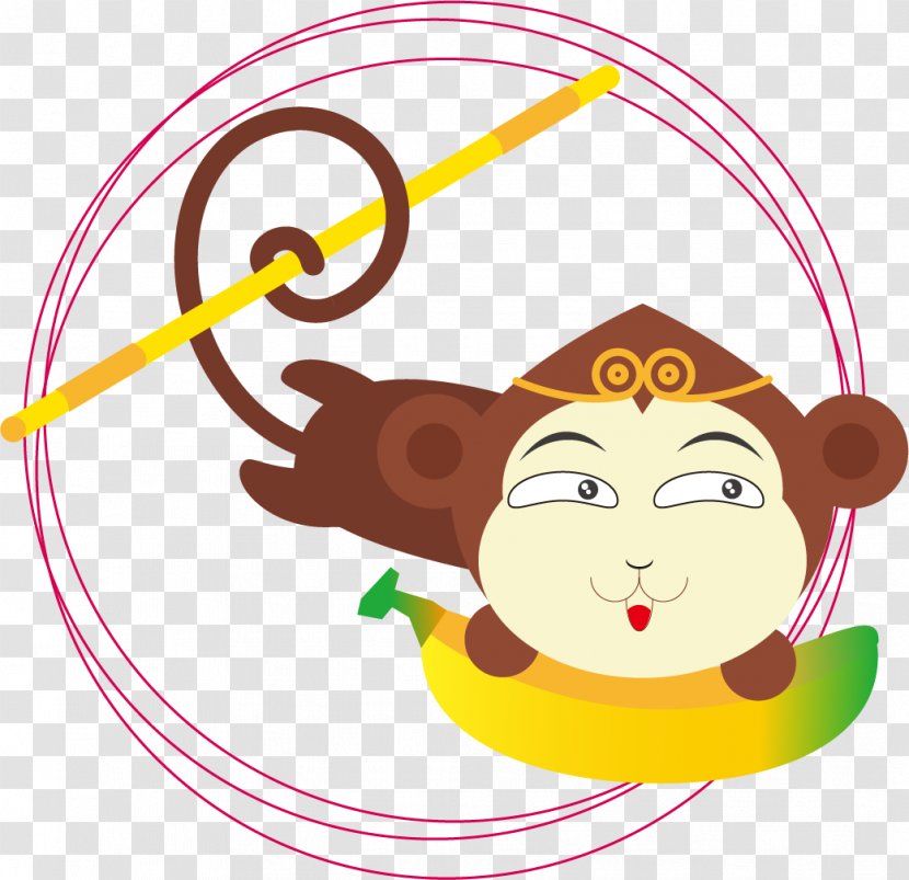 Sun Wukong Ape Monkey Drawing - Vector Hand-drawn Cartoon Transparent PNG