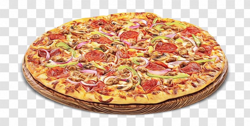 Dish Food Cuisine Pizza Ingredient - Watercolor - Junk Sicilian Transparent PNG