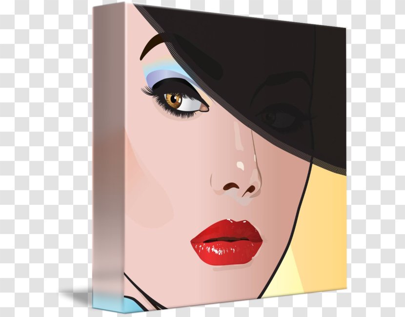 Eyebrow Cheek Forehead - Eyelash - Pop Art WOMAN Transparent PNG