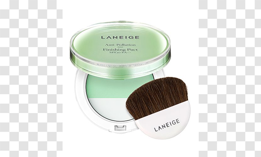 LANEIGE Anti-Pollution Finishing Pact SPF30 PA+++ 12g Lip Balm Brush - Face Powder - Anti Pollution Transparent PNG