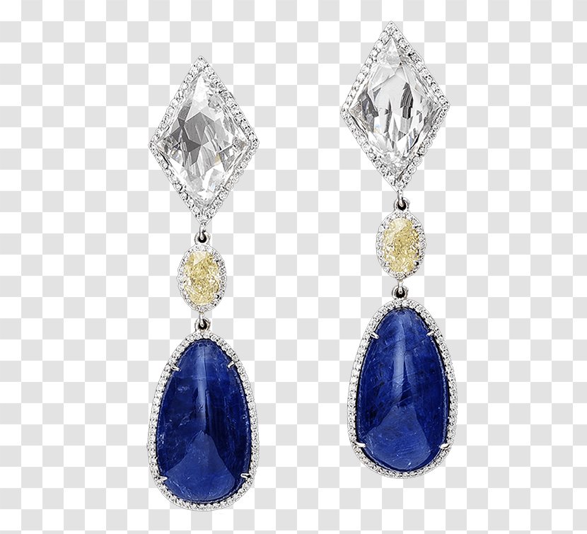 Earring Sapphire Jewellery Gemstone Gold - Earrings Transparent PNG
