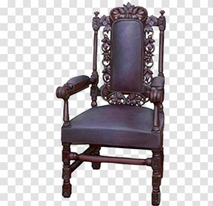 Wing Chair Table - Wood - Common Carved Texture Throne Transparent PNG
