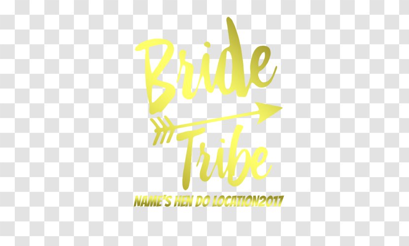 Logo Brand Line Font - Yellow - Bride Tribe Transparent PNG