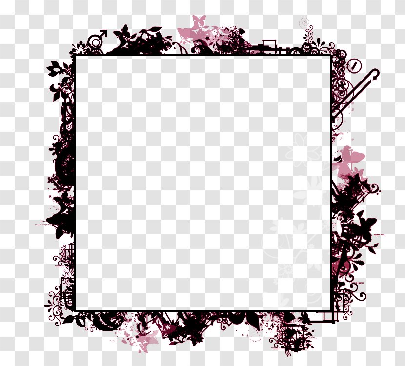 Floral Design Picture Frames Rectangle Pattern - Border Transparent PNG