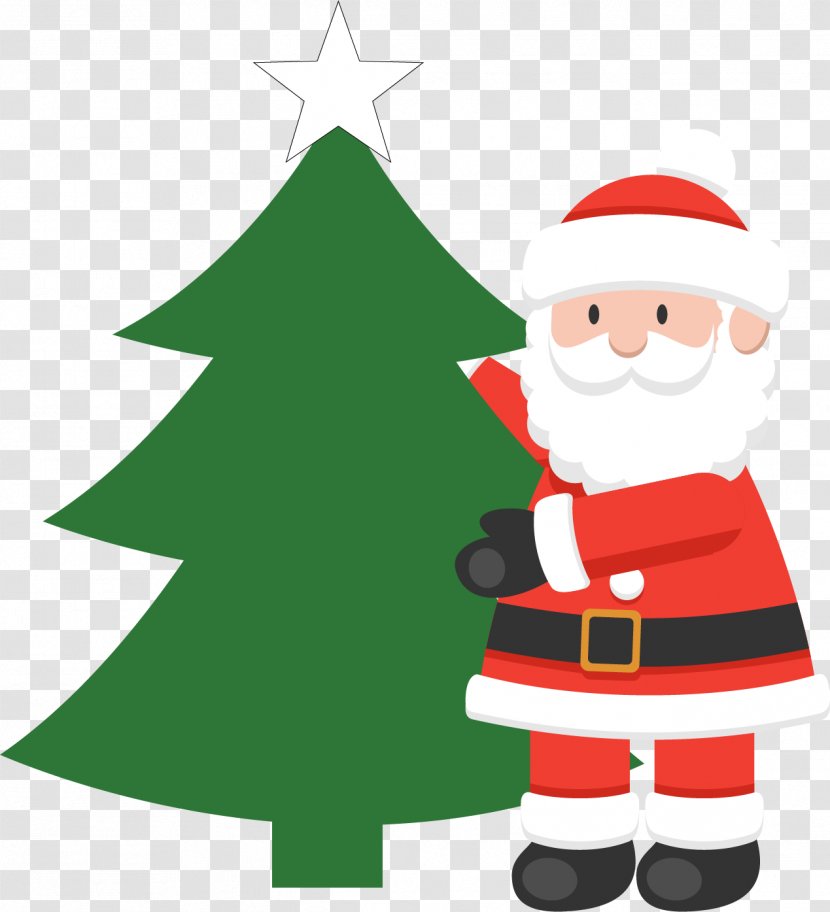 Santa Claus Christmas Day Clip Art Image - Fir - White Transparent PNG