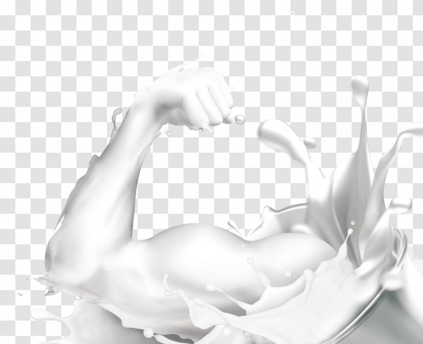 Milk Black And White - Arm Transparent PNG