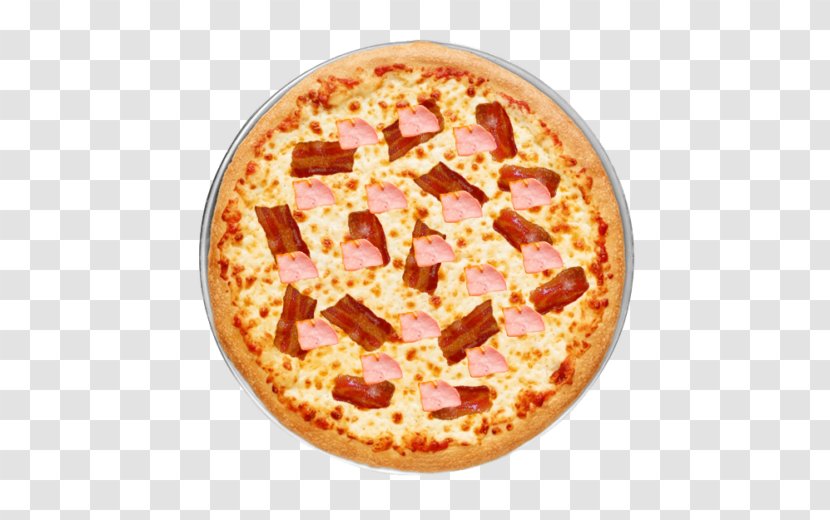 California-style Pizza Sicilian Bacon Italian Cuisine - Dish Transparent PNG