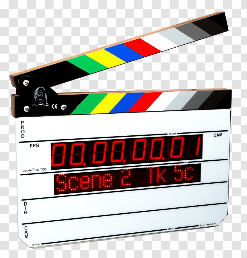 Clapperboard SMPTE Timecode Sound Denecke, Inc. - Computer Monitors - Brand Transparent PNG