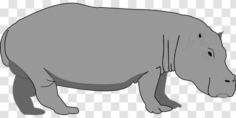 Hippopotamus Clip Art - Tail - Hippo Transparent PNG