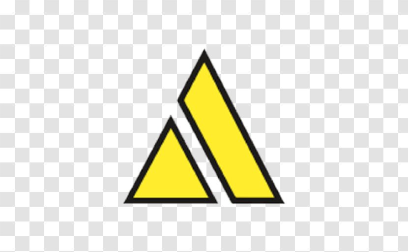 Triangle Area Font - Yellow - 1/2 Moonlight Transparent PNG