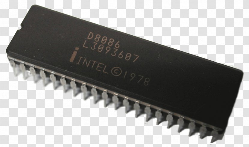 Intel 8086 Microcontroller Microprocessor Central Processing Unit - Electronic Circuit Transparent PNG