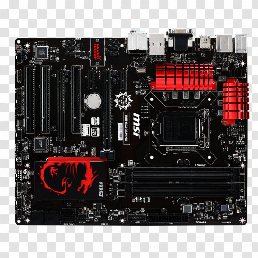 LGA 1150 Motherboard MSI Z87-G45 Gaming ATX - Serial Ata Transparent PNG