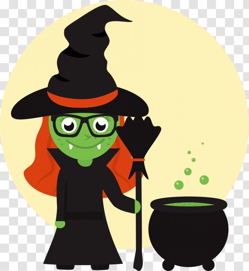 Halloween Boszorkxe1ny Party Witchcraft - Green Face Wizard Vector Transparent PNG