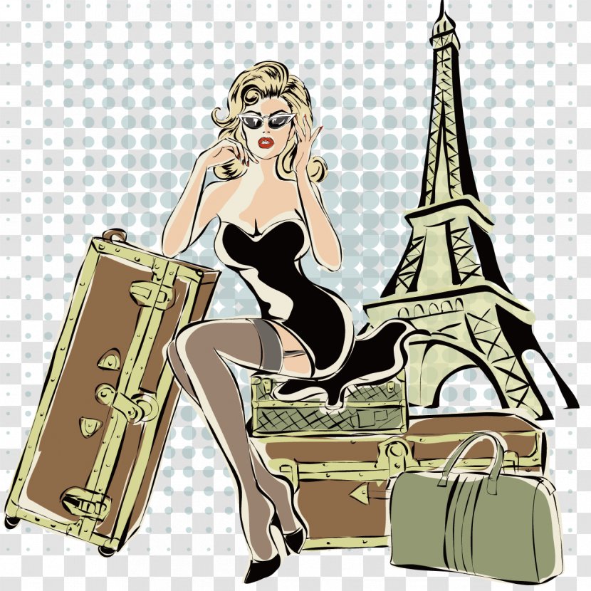 Graphic Design Illustration - Silhouette - Paris Element Beauty Vector Background Transparent PNG