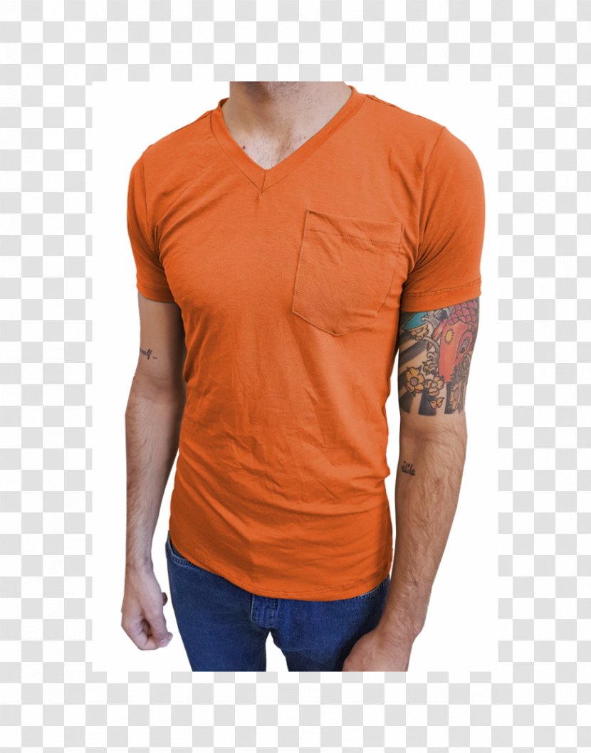 T-shirt Neck - Orange Transparent PNG